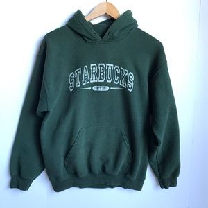 Rare Starbucks Green College Sweatshirt Medium